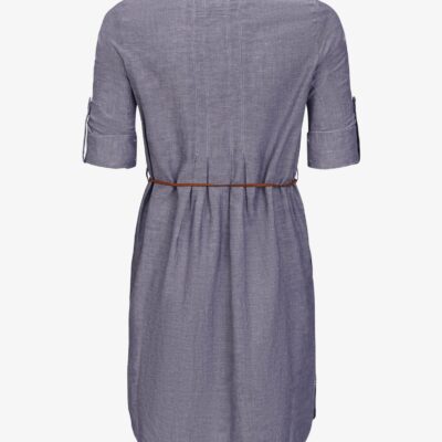pelle-p-dam-klänning-W-Linen-pleat-shirt-dress-marinblå-PP5936-0596-B